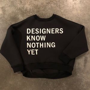 DKNY runway neoprene sweatshirt